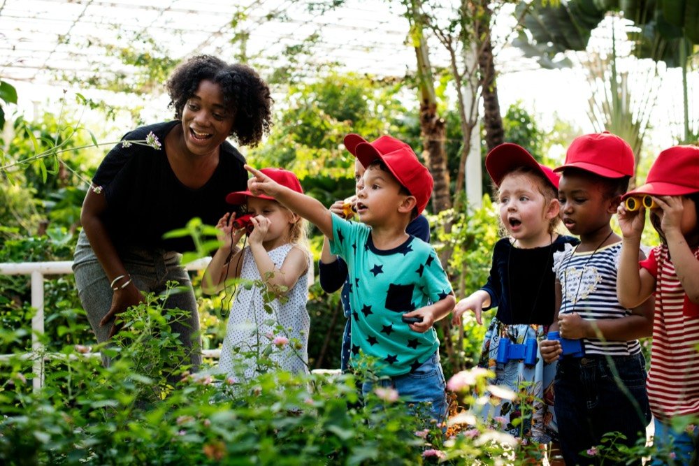 Community members gardening together